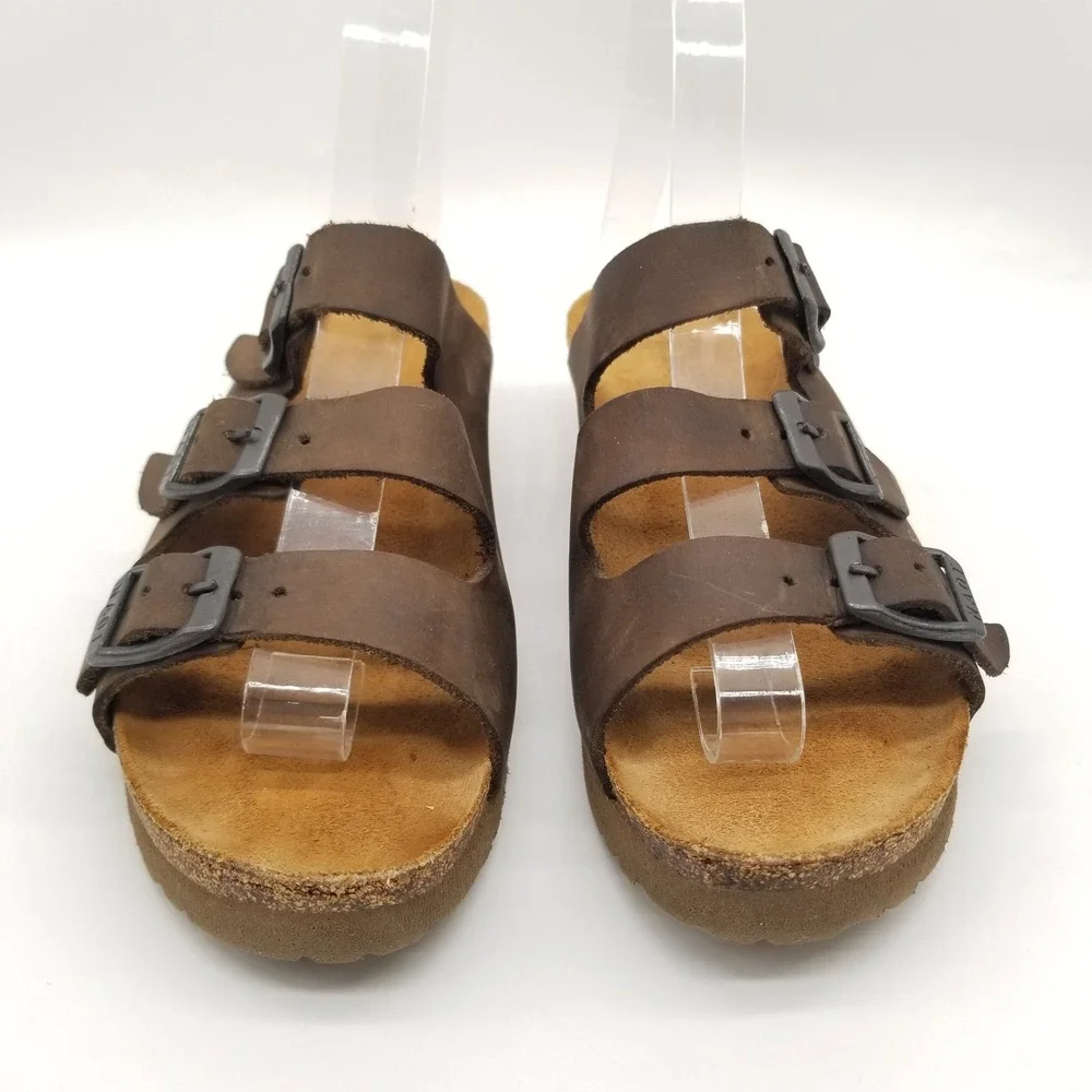 Naot Women Mikael Slide Strappy Sandals Sz‎ W 7 Narrow Strappy Flat Comfort